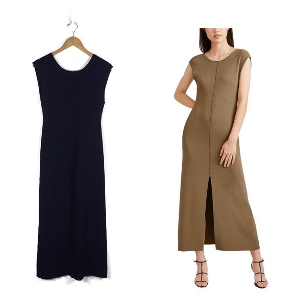 Modern Citizen Dresses & Skirts - Modern Citizen Zephyr Navy Open-Back Jersey Knit Midi Dress Large